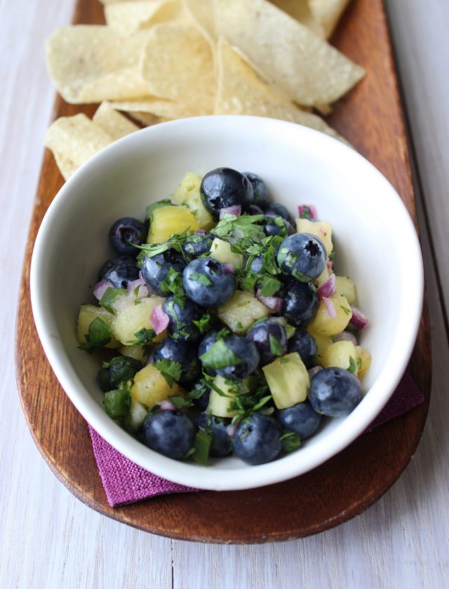 Blueberry Pineapple Salsa for K12 Schools Food Professionals