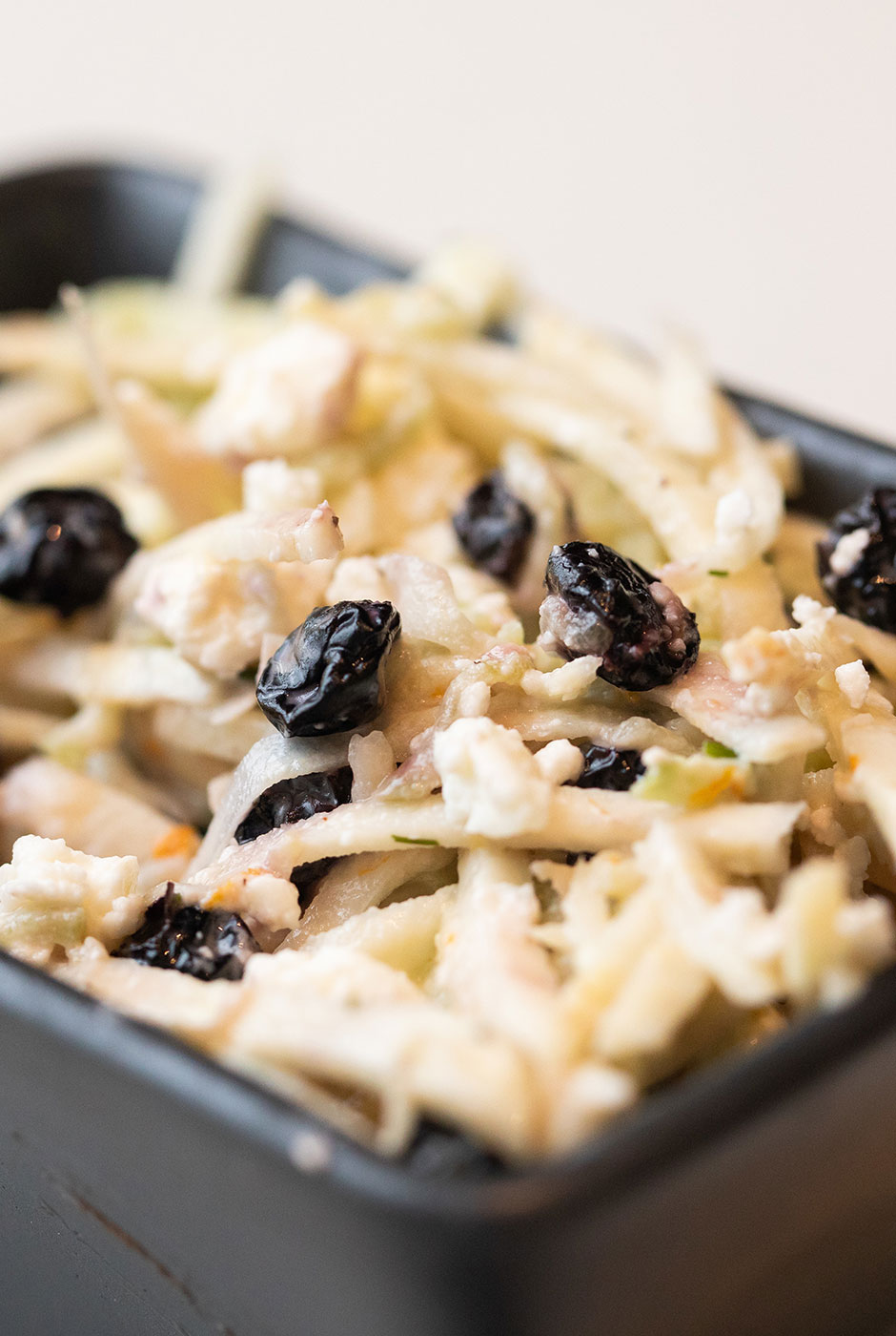 Celery Root with Dried Blueberries & Tzatziki - Food Professionals